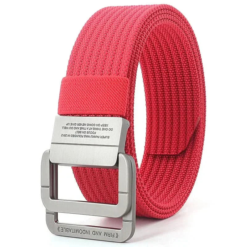 Casual Canvas Web Belt - Adjustable Metal Buckle