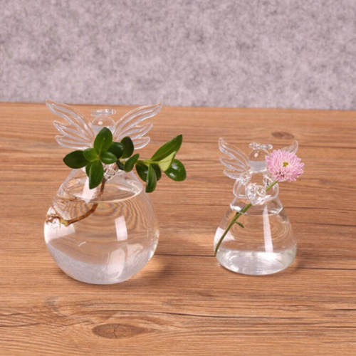 Clear Glass Decorative Flower Vase - Yeezlab