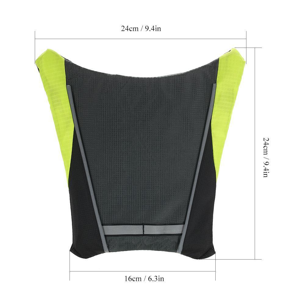 Visible LED Safety Vest for Cyclists Waterproof Reflective Jacket