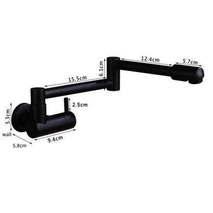 Space-Saving Foldable Chrome Kitchen Faucet