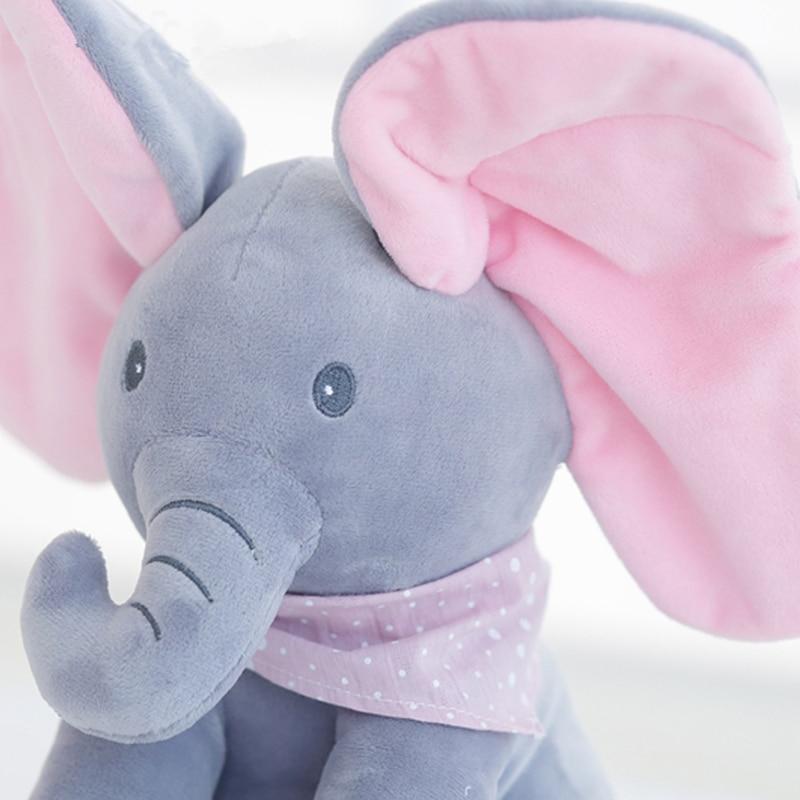 Fun Musical Peek A Boo Elephant Plush Toy