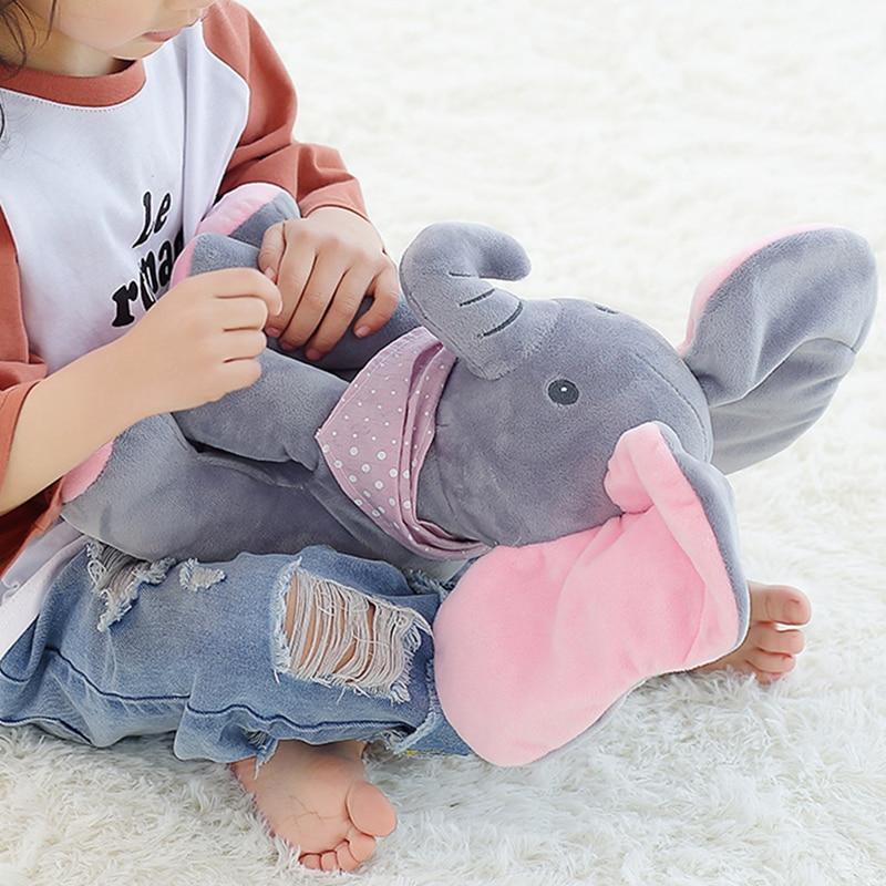 Fun Musical Peek A Boo Elephant Plush Toy