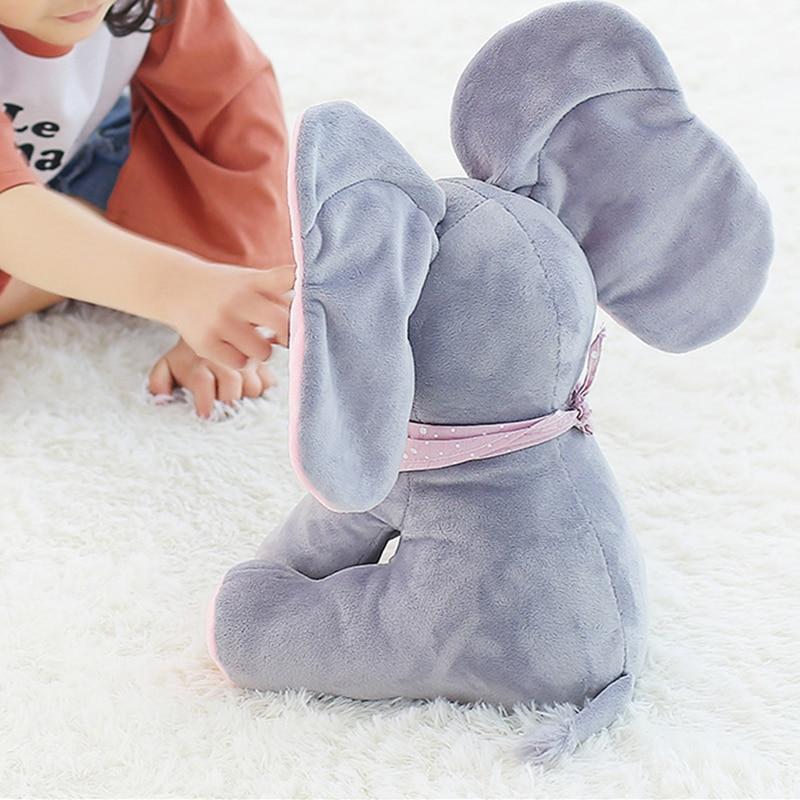 Fun Musical Peek A Boo Elephant Plush Toy