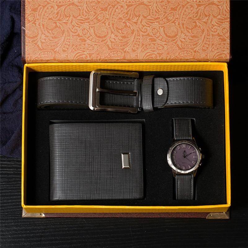 Luxury Men's Genuine Leather Accessory Kit