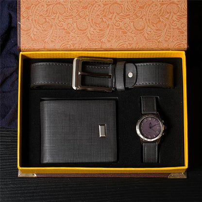 Luxury Men's Genuine Leather Accessory Kit
