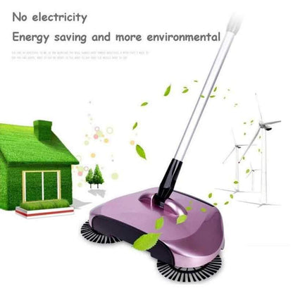 Manually Powered 360° Spin Broom Sweeper
