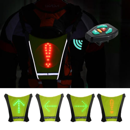 Visible LED Safety Vest for Cyclists Waterproof Reflective Jacket