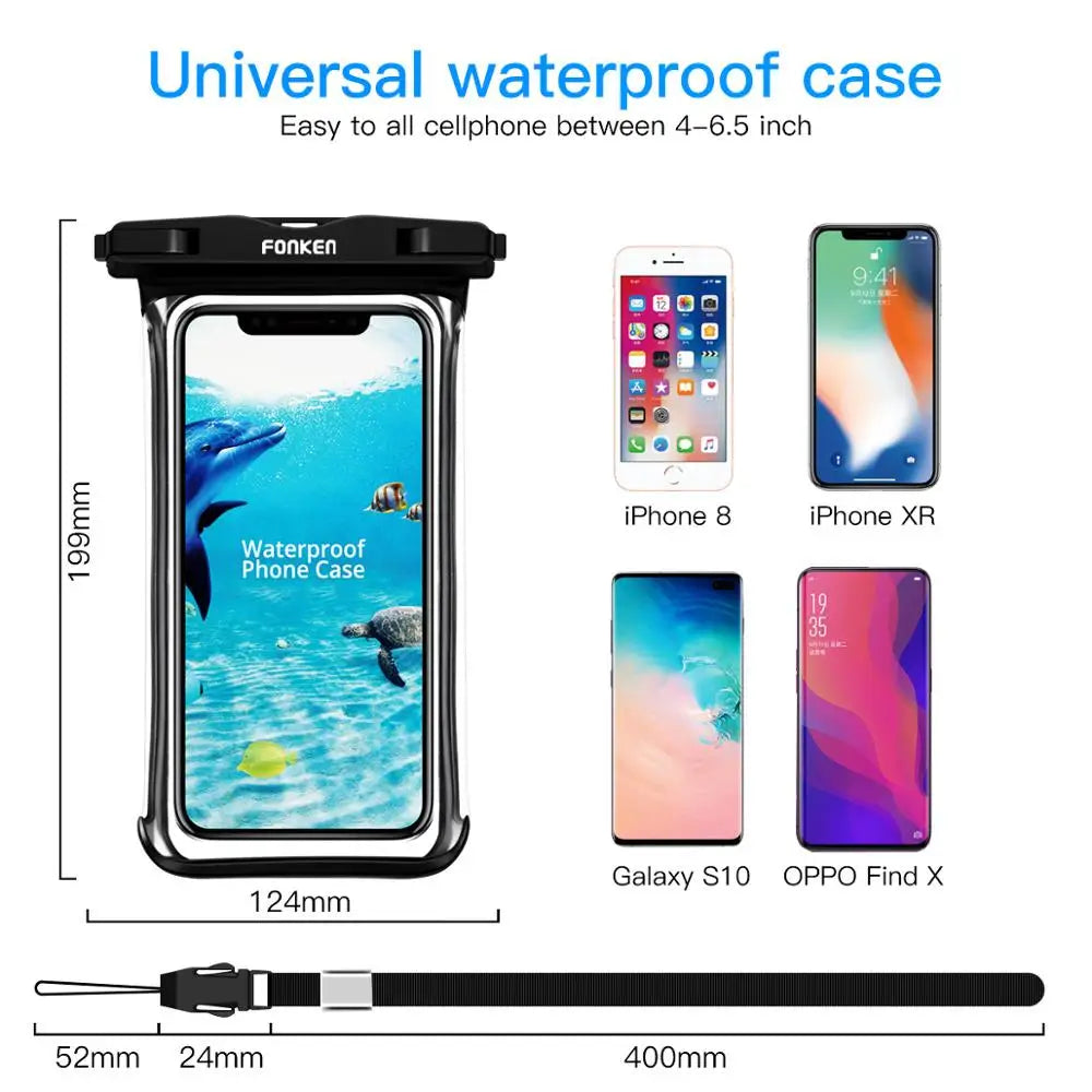 Waterproof Phone Pouch with Clear View Screen