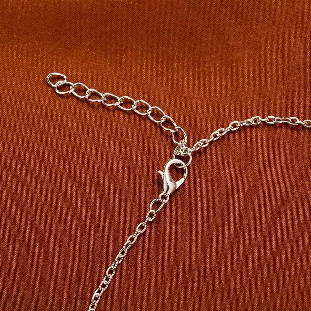 Sparkly Crystal Snowflake Pendant Necklace Chain Long