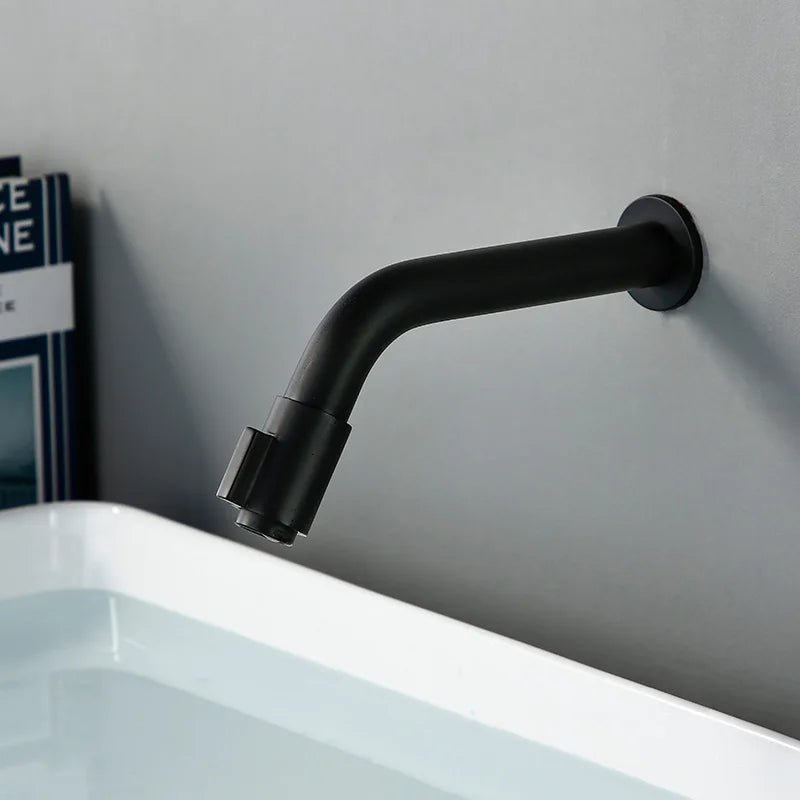 Sleek Black Mounted Faucet for Modern Kitchen Bathroom