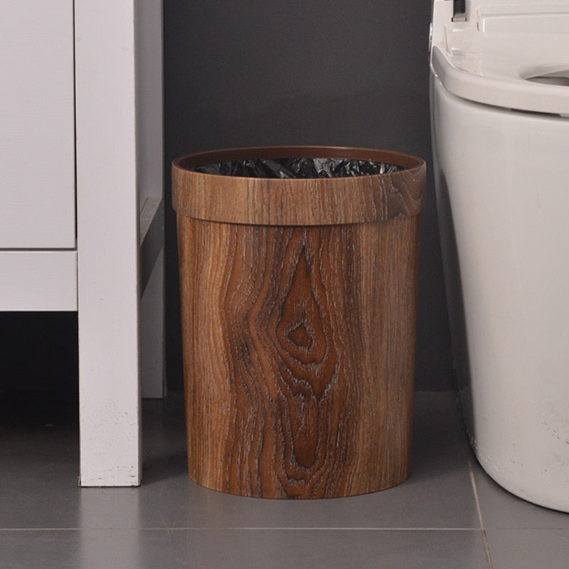 Vintage Style Wooden Waste Basket - Yeezlab