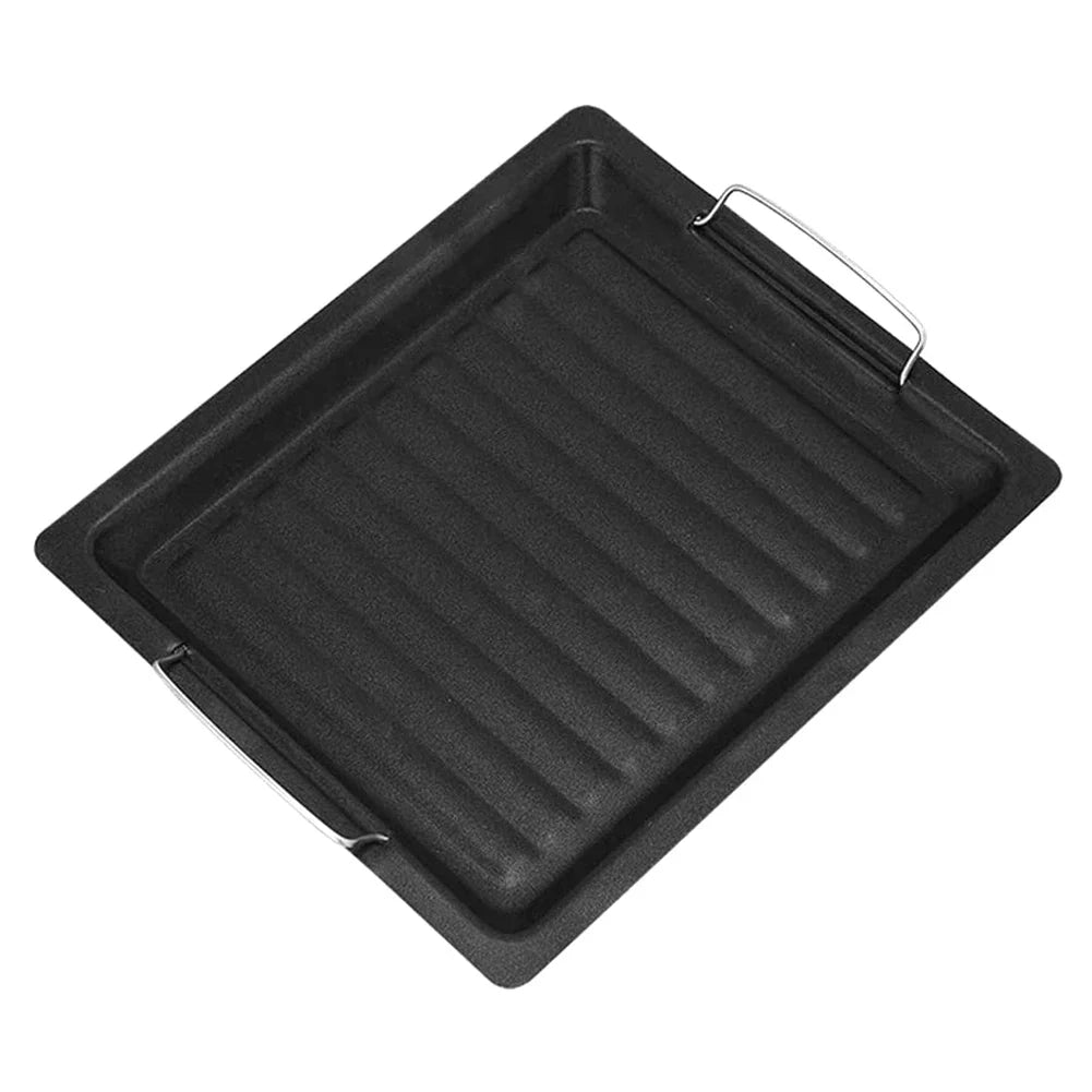 Large Reversible Cast Iron Grill Pan for BBQ & Stove
