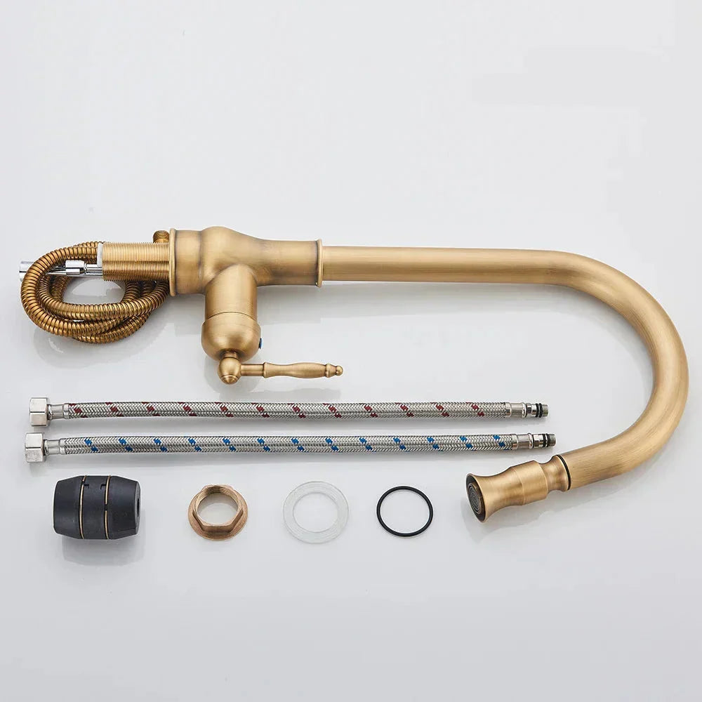 Classic Brass Kitchen Sink Faucet