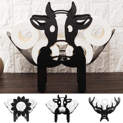 Iron Animal Design Toilet Paper Holder Stand - Yeezlab