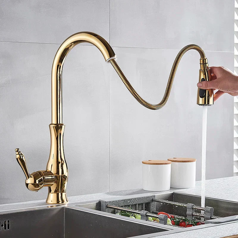 Premium Gold Kitchen Sink Faucet