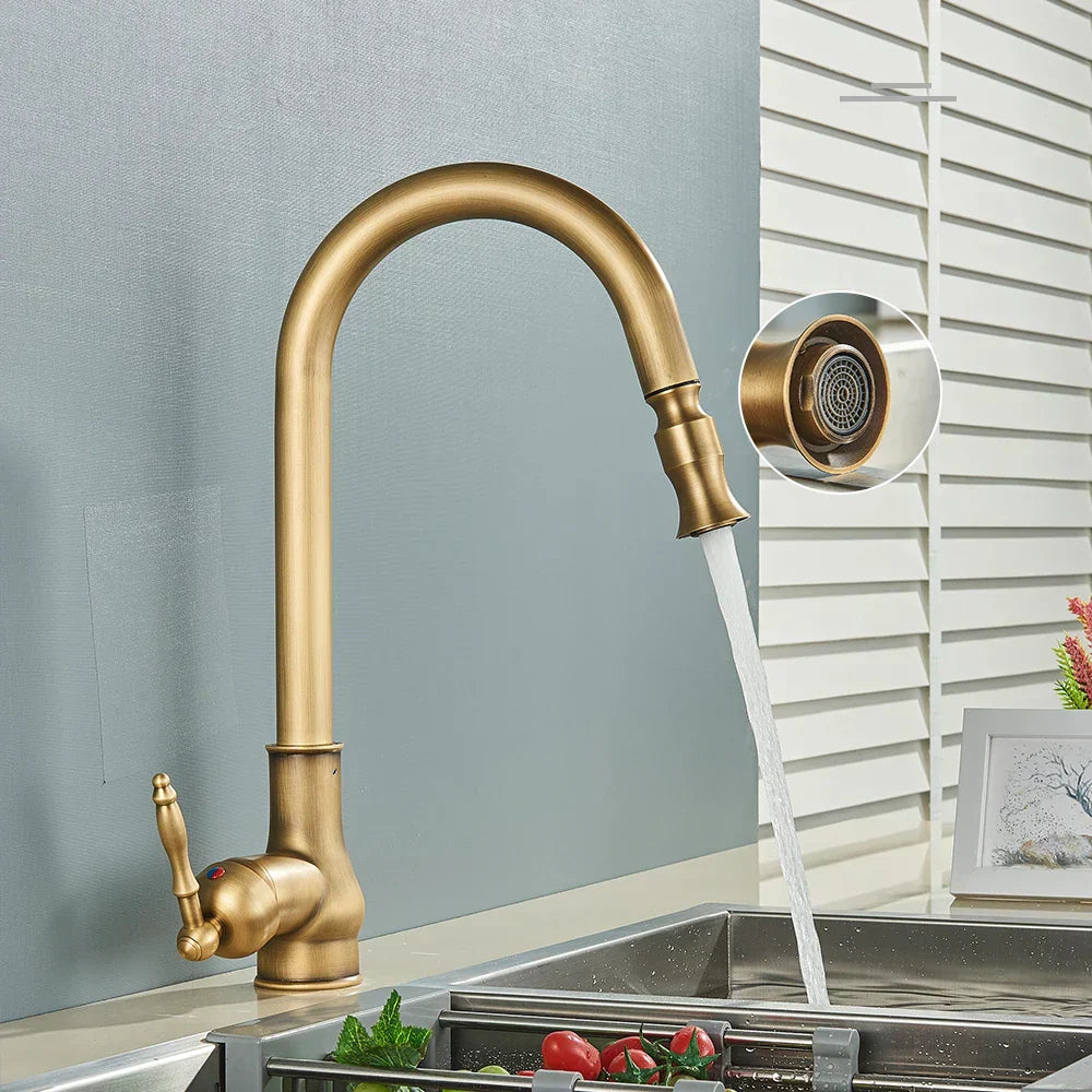 Classic Brass Kitchen Sink Faucet