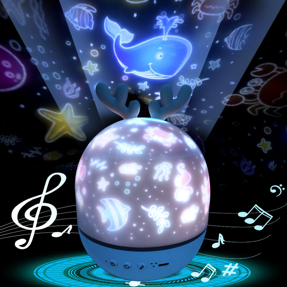 Colorful 360 Degree Deer LED Night Light Lamp