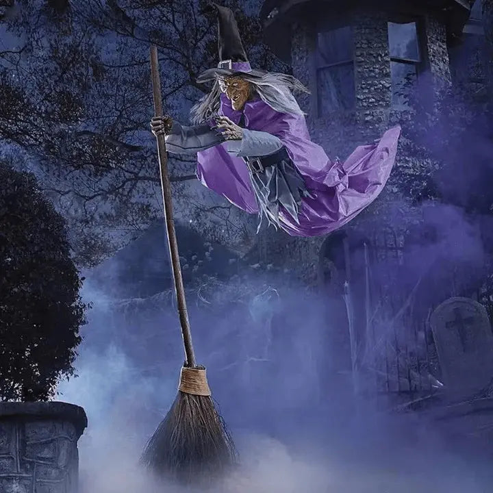 Haunted Witch Animated Halloween Decor with Lights & Sound - Yeezlab