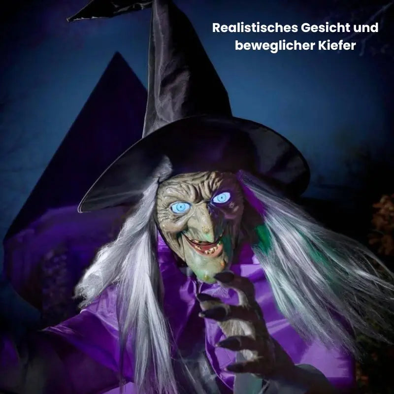 Haunted Witch Animated Halloween Decor with Lights & Sound