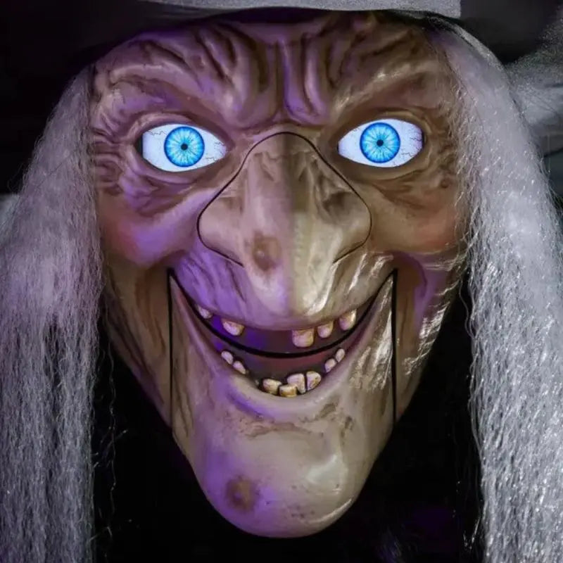 Haunted Witch Animated Halloween Decor with Lights & Sound