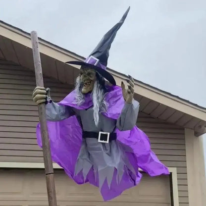 Haunted Witch Animated Halloween Decor with Lights & Sound