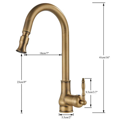 Classic Brass Kitchen Sink Faucet