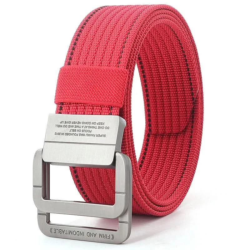 Casual Canvas Web Belt - Adjustable Metal Buckle