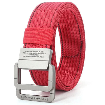Casual Canvas Web Belt - Adjustable Metal Buckle