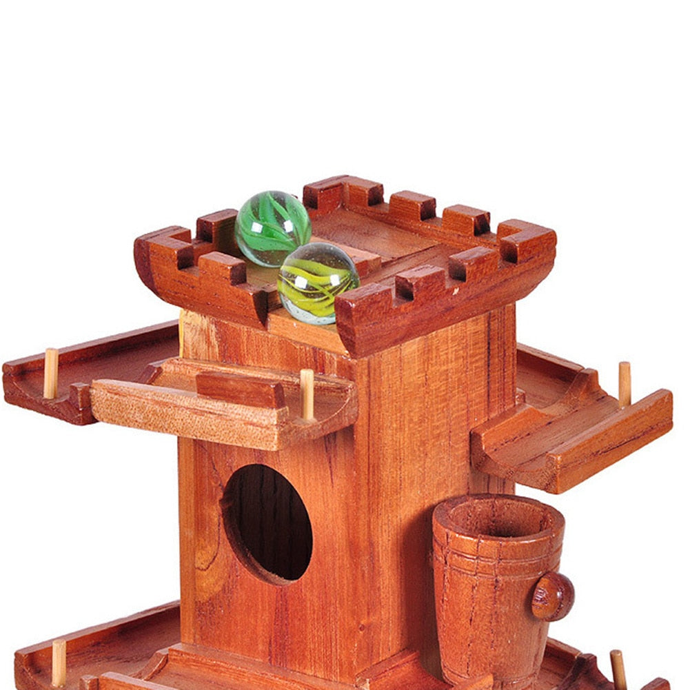 Fun Marble Run Wooden Puzzle Tower