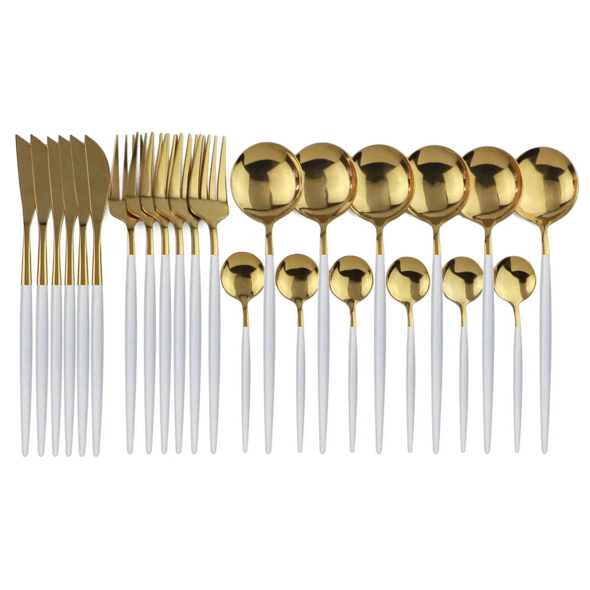 Premium Black Gold Metal Dining Cutlery Set
