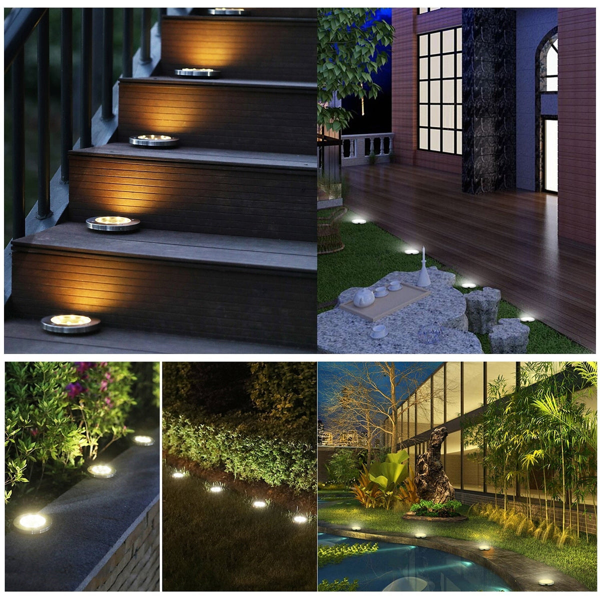 Solar Powered Outdoor LED Garden Lights