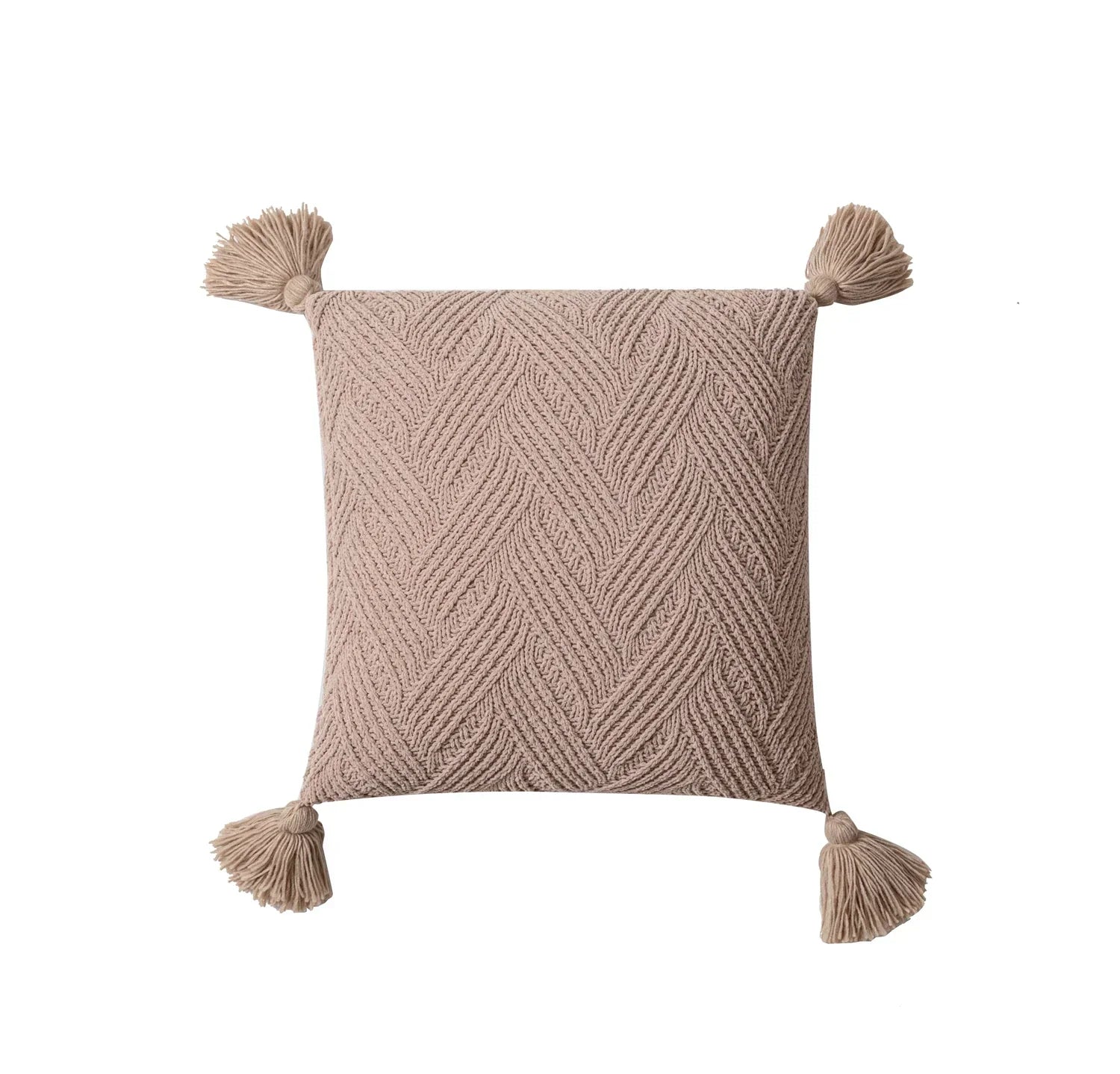 Soft Plush Pillow Cover with Fuzzy Pom Poms - Yeezlab