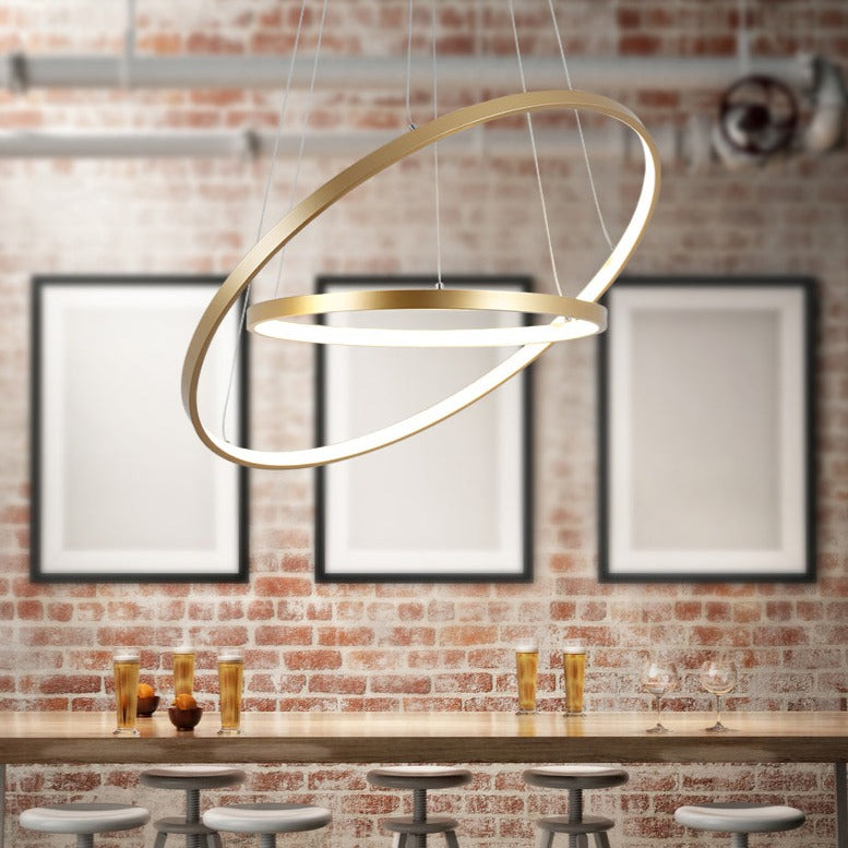 Circular Crystal Pendant Light