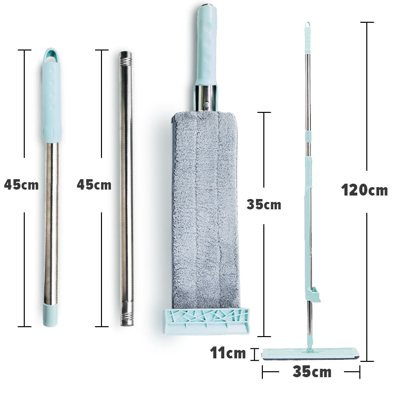 Easy Floor Mop with Wringing Function and Washable Heads