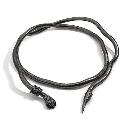 Edgy Snake Chain Double Layer Necklace