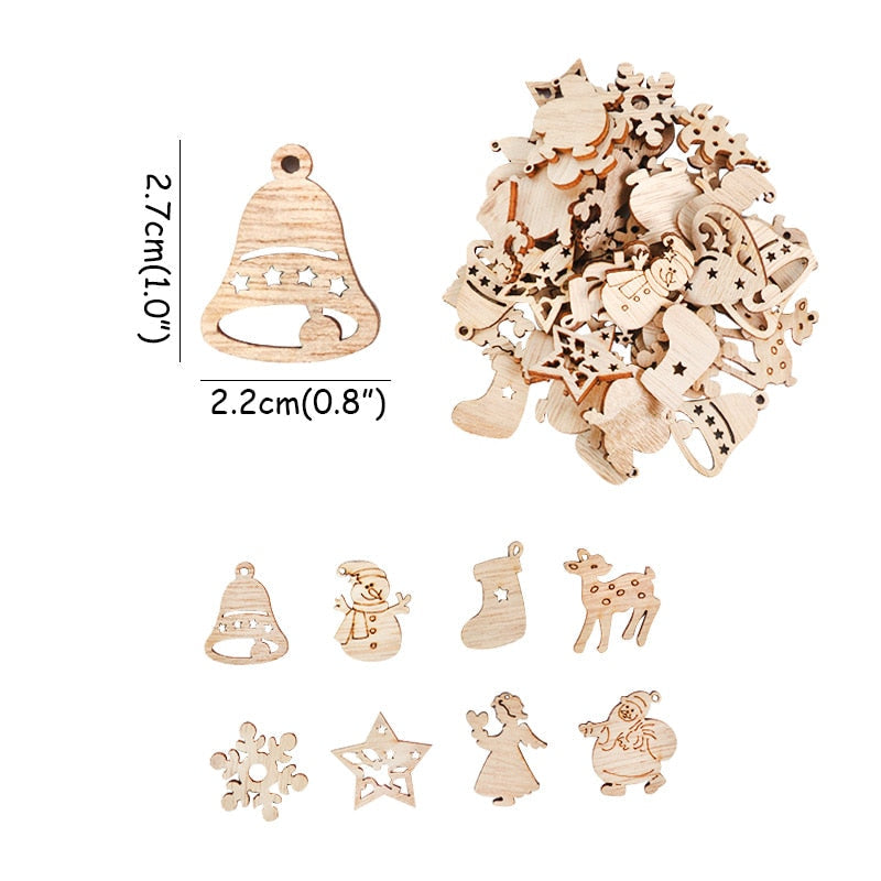 Handcrafted Wooden Festive Holiday Decorations
