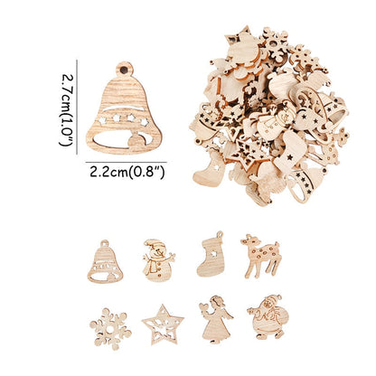 Handcrafted Wooden Festive Holiday Decorations