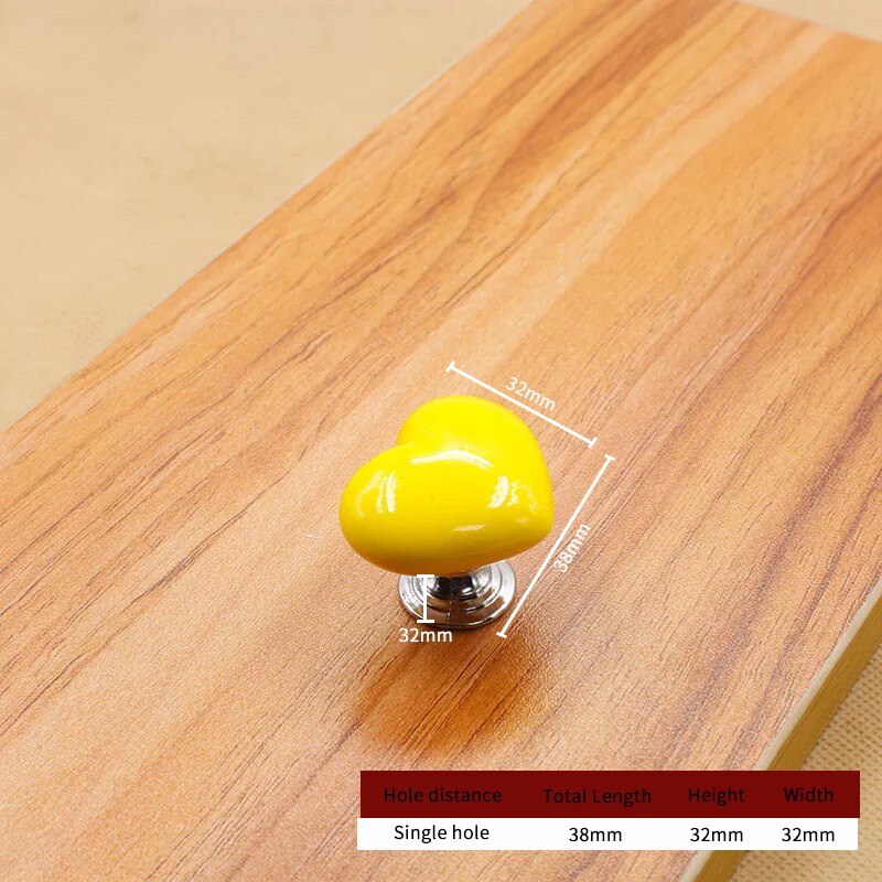 Stylish Ceramic Heart Door Knob