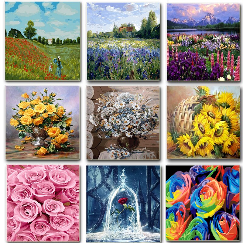 Colorful Flower Art Painting Kit - Yeezlab