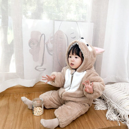 Adorable Plush Animal Onesie Costume for Baby