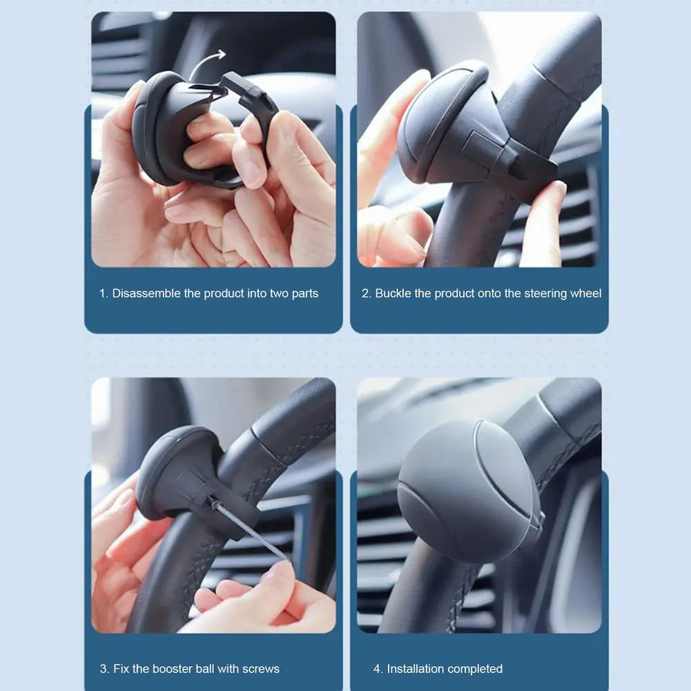 Compact Aluminum Steering Wheel Handle Grip Booster
