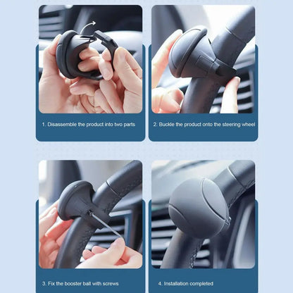 Compact Aluminum Steering Wheel Handle Grip Booster