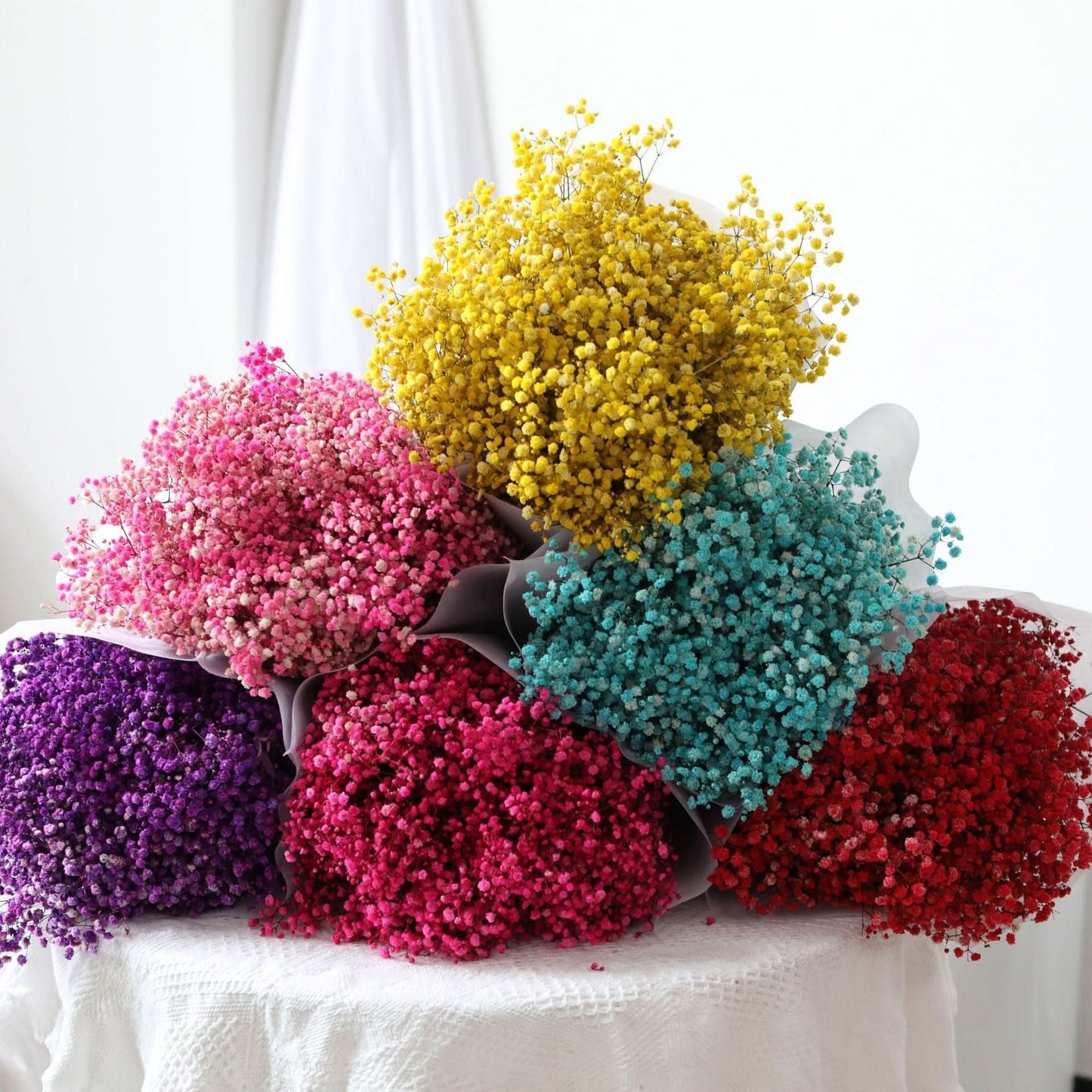 Realistic Air Dried Baby Breath Floral Arrangement