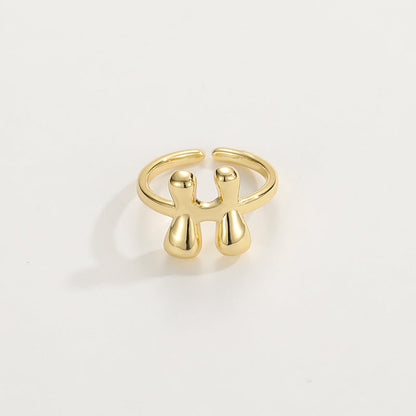 Fashionable Alphabet Initial Ring