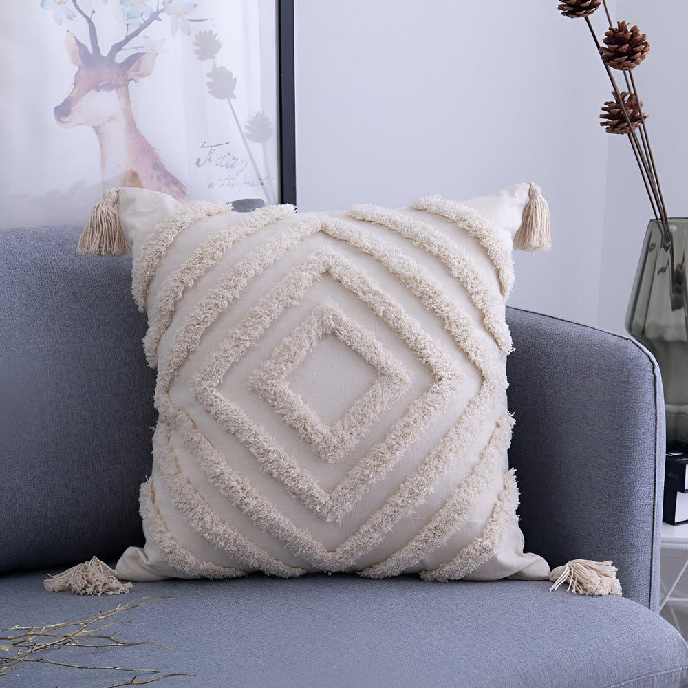 Vintage Cotton Throw Pillow Cover
