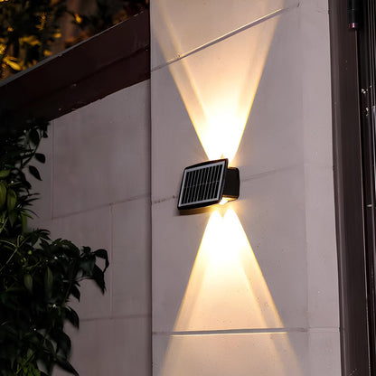 Outdoor Solar Powered Wall Lamp with Dual LED Lights - Yeezlab