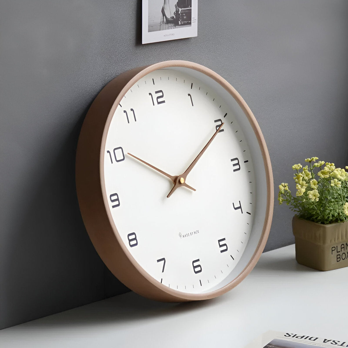 Simple Wooden Wall Clock for Home and Office Decor - Yeezlab