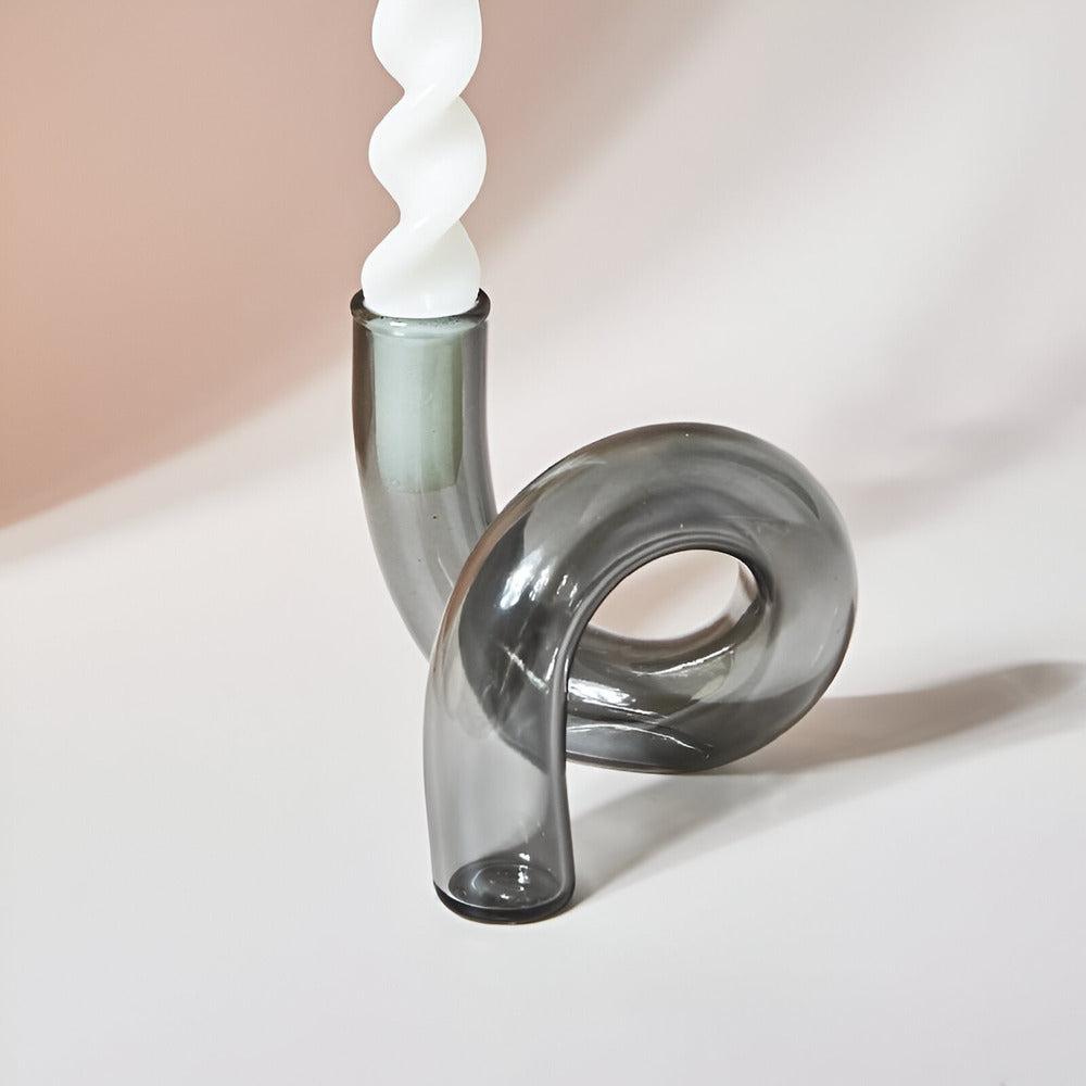 Luxury Clear Vase with Built-in Candle Holder - Yeezlab