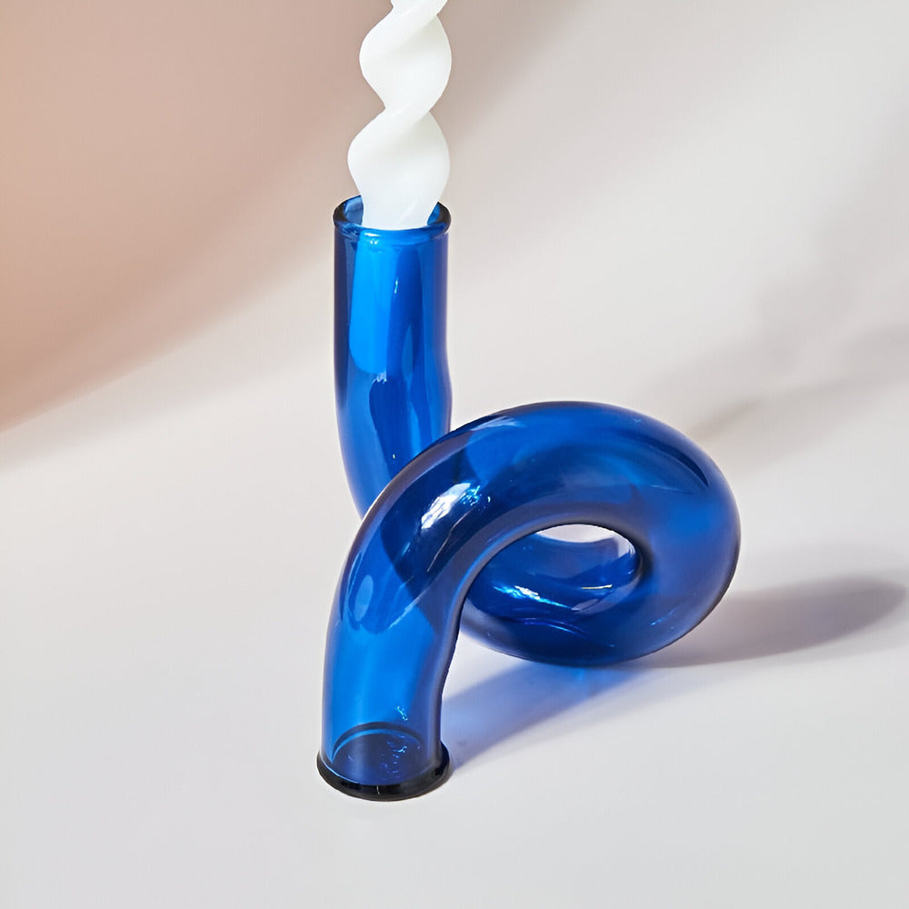 Luxury Clear Vase with Built-in Candle Holder