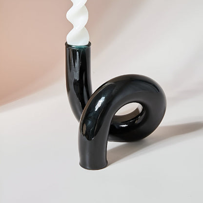 Luxury Clear Vase with Built-in Candle Holder